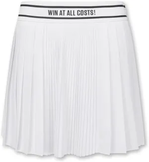 2023 Women Accordion Pleated Golf Skort White X-Large