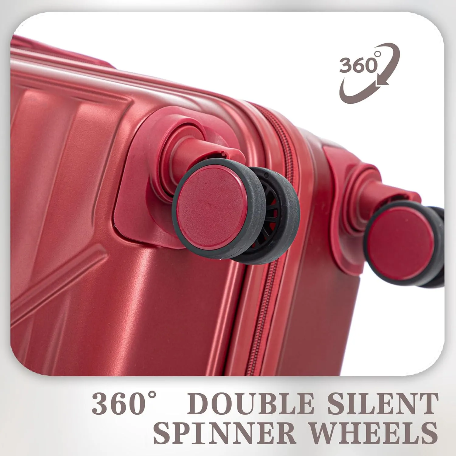 (20/24/28 Inch Hardshell Luggage Set of 3 with ABS Spinner Wheel, Carry On Expandable Lightweight Hardside Travel Suitcase with TSA Combination Lock, Hard Case, Red