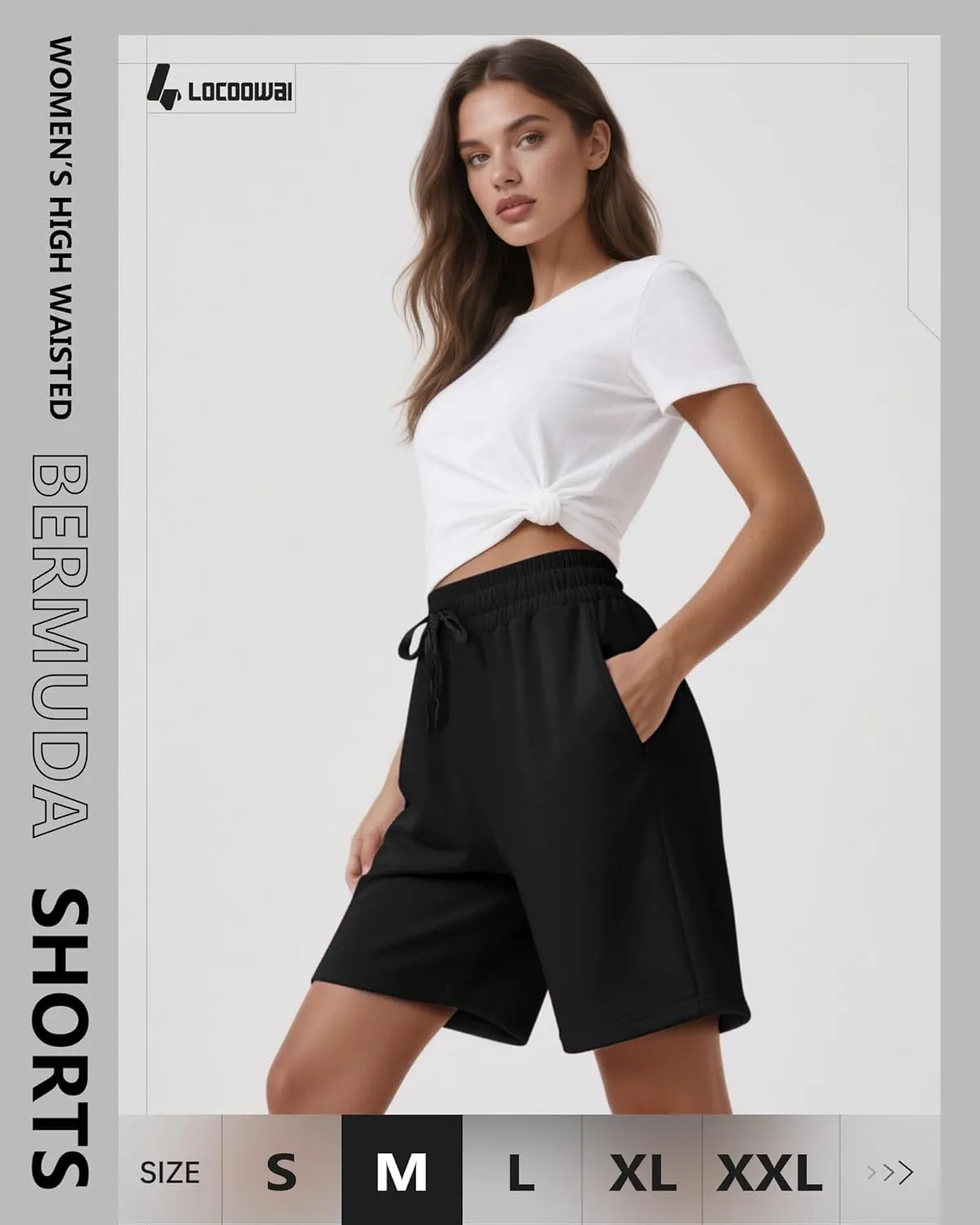 3 Pcs Women Quick Dry Shorts High Waisted Bermuda Shorts for Yoga Athletic Drawstring Bermuda Shorts with Pocket