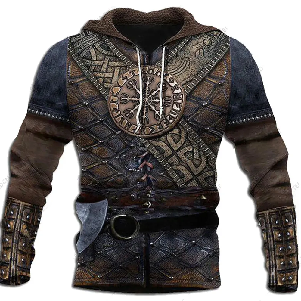 3D Print Viking Costume Man Hoodies