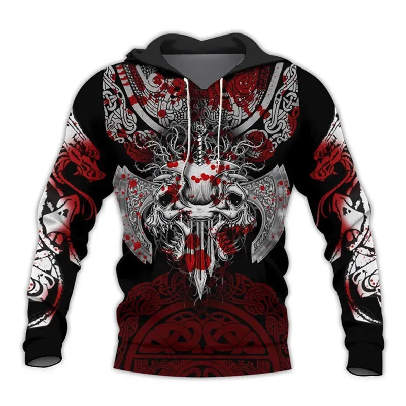 3D Print Viking Costume Man Hoodies