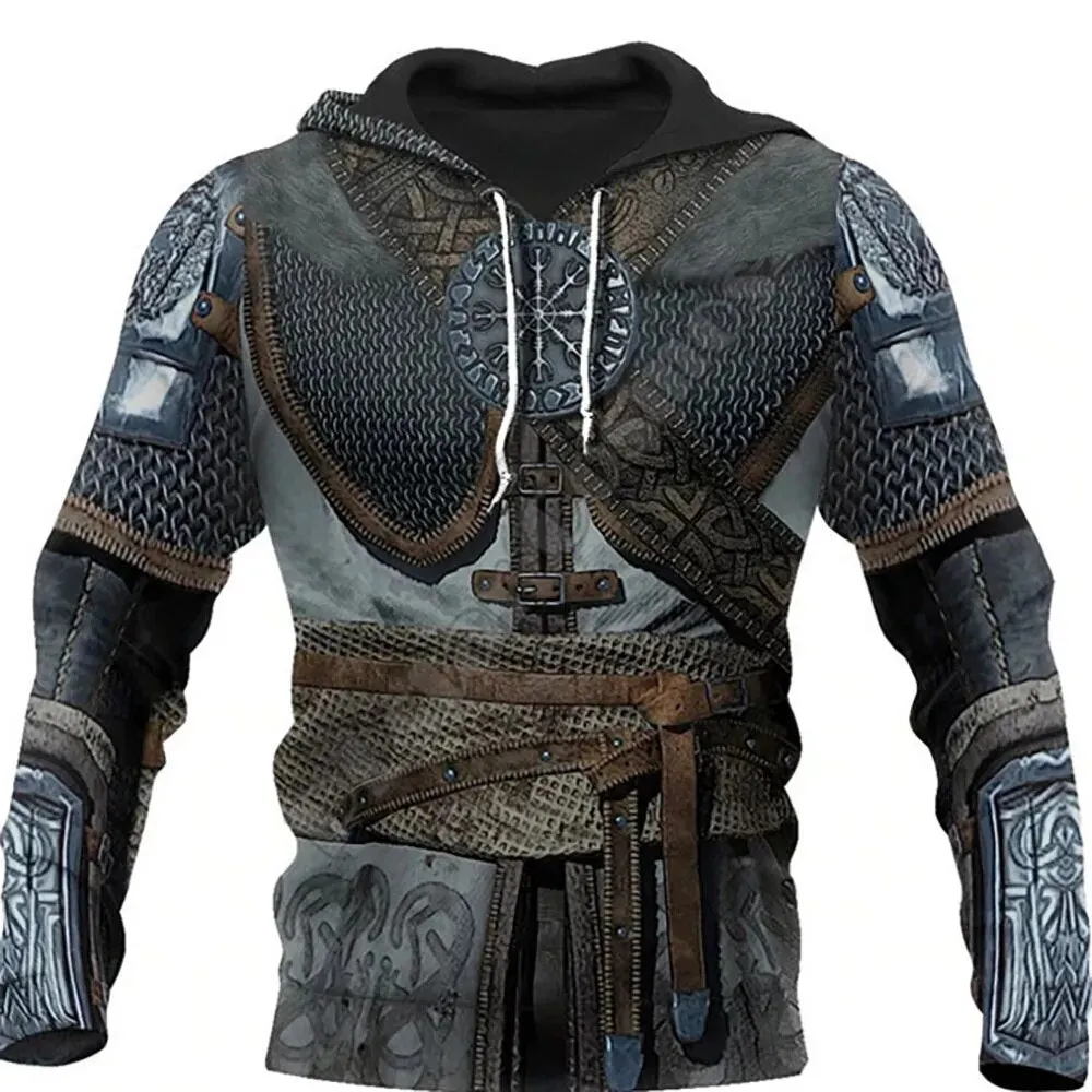 3D Print Viking Costume Man Hoodies