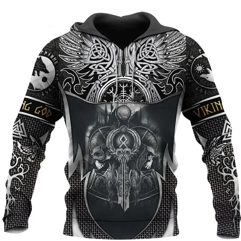 3D Print Viking Costume Man Hoodies