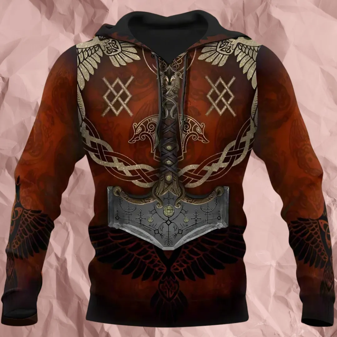 3D Print Viking Costume Man Hoodies