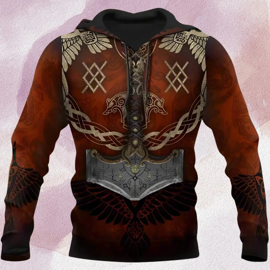 3D Print Viking Costume Man Hoodies