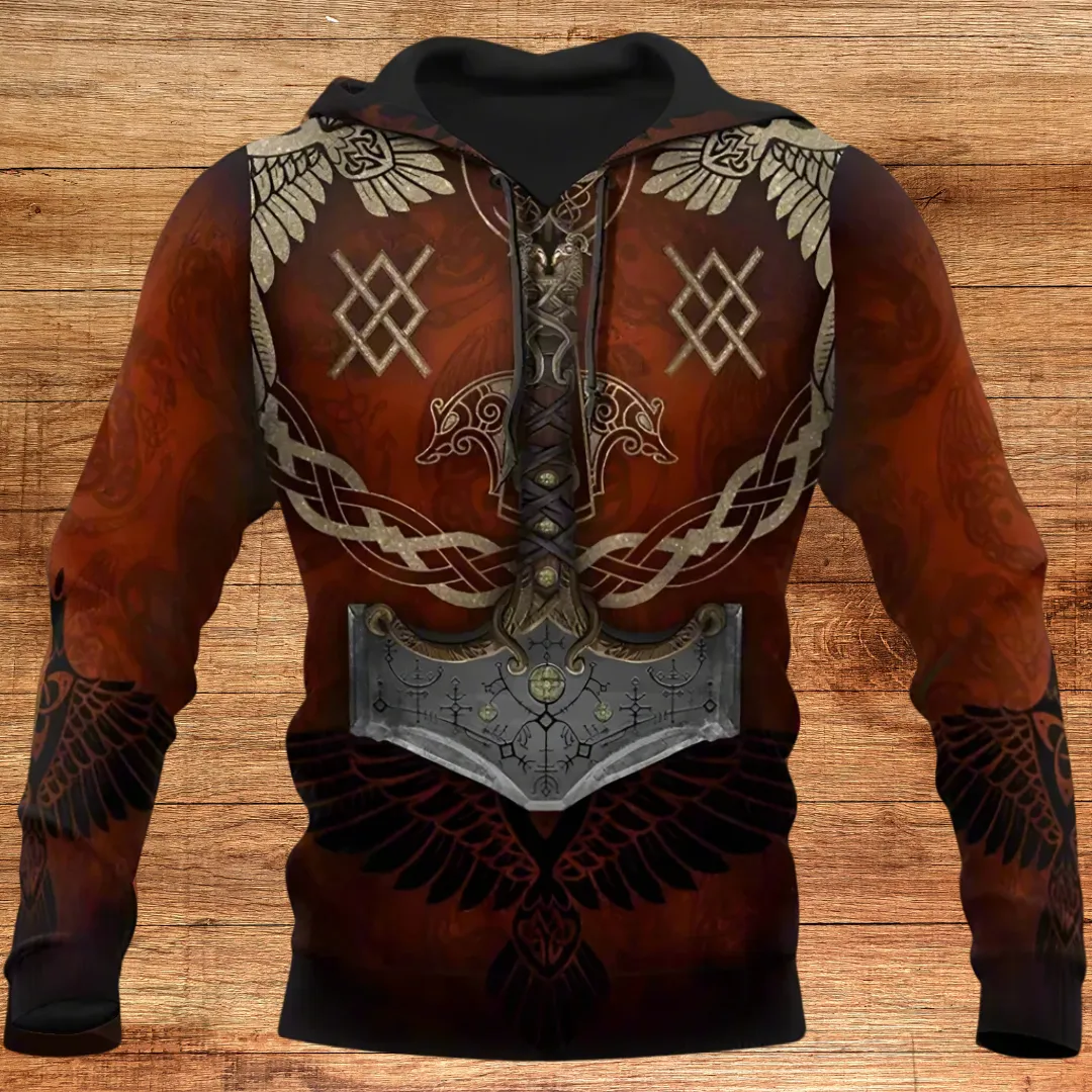 3D Print Viking Costume Man Hoodies