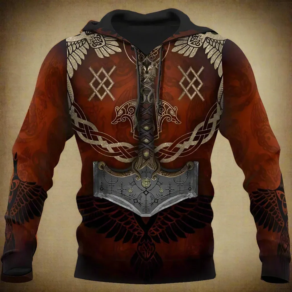 3D Print Viking Costume Man Hoodies