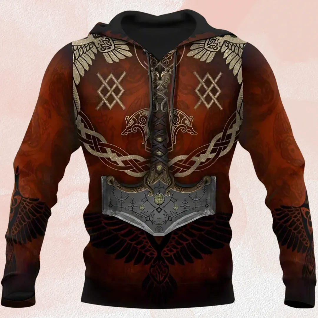3D Print Viking Costume Man Hoodies