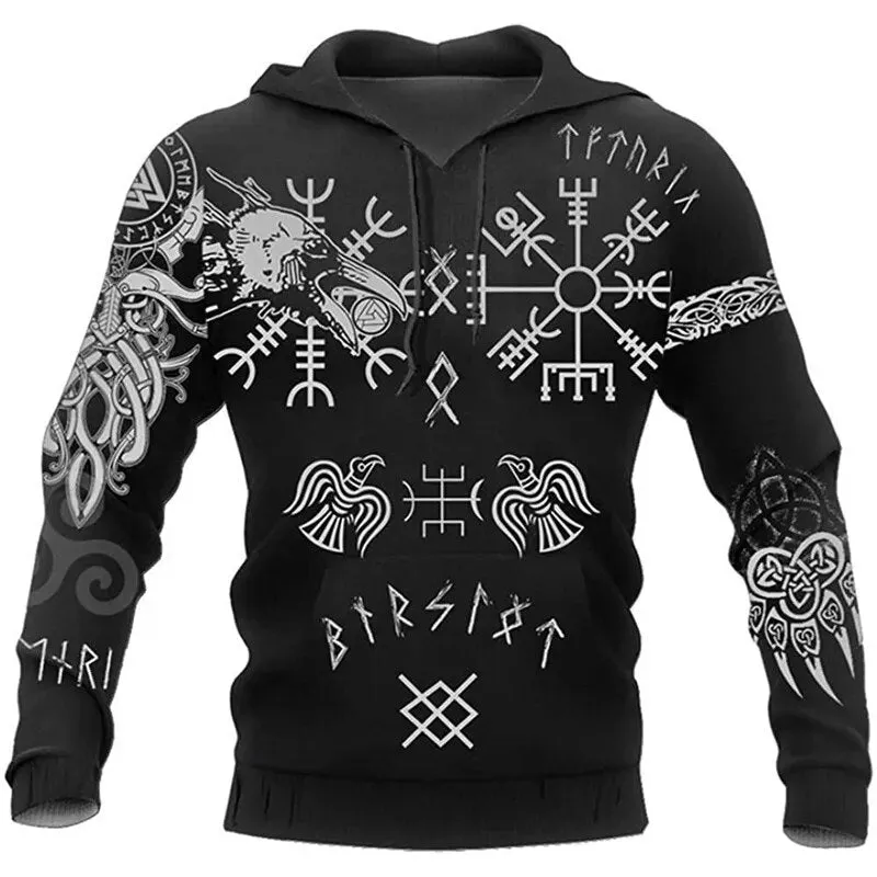 3D Print Viking Costume Man Hoodies