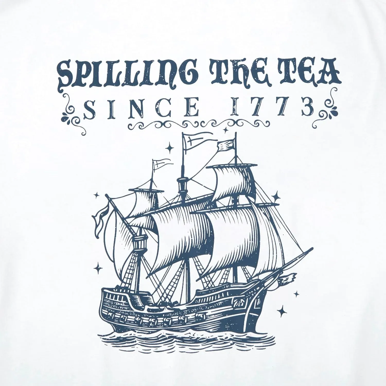 4th of July Shirts Women Spilling The Tea Since 1773 Shirt Patriotic T-Shirt American History Teacher Vintage Tee Tops