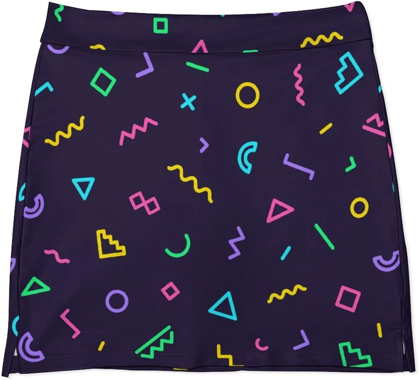 80s Memphis Women's Mini Tennis Skirt with Shorts Underneath Athletic Workout Cute Skorts