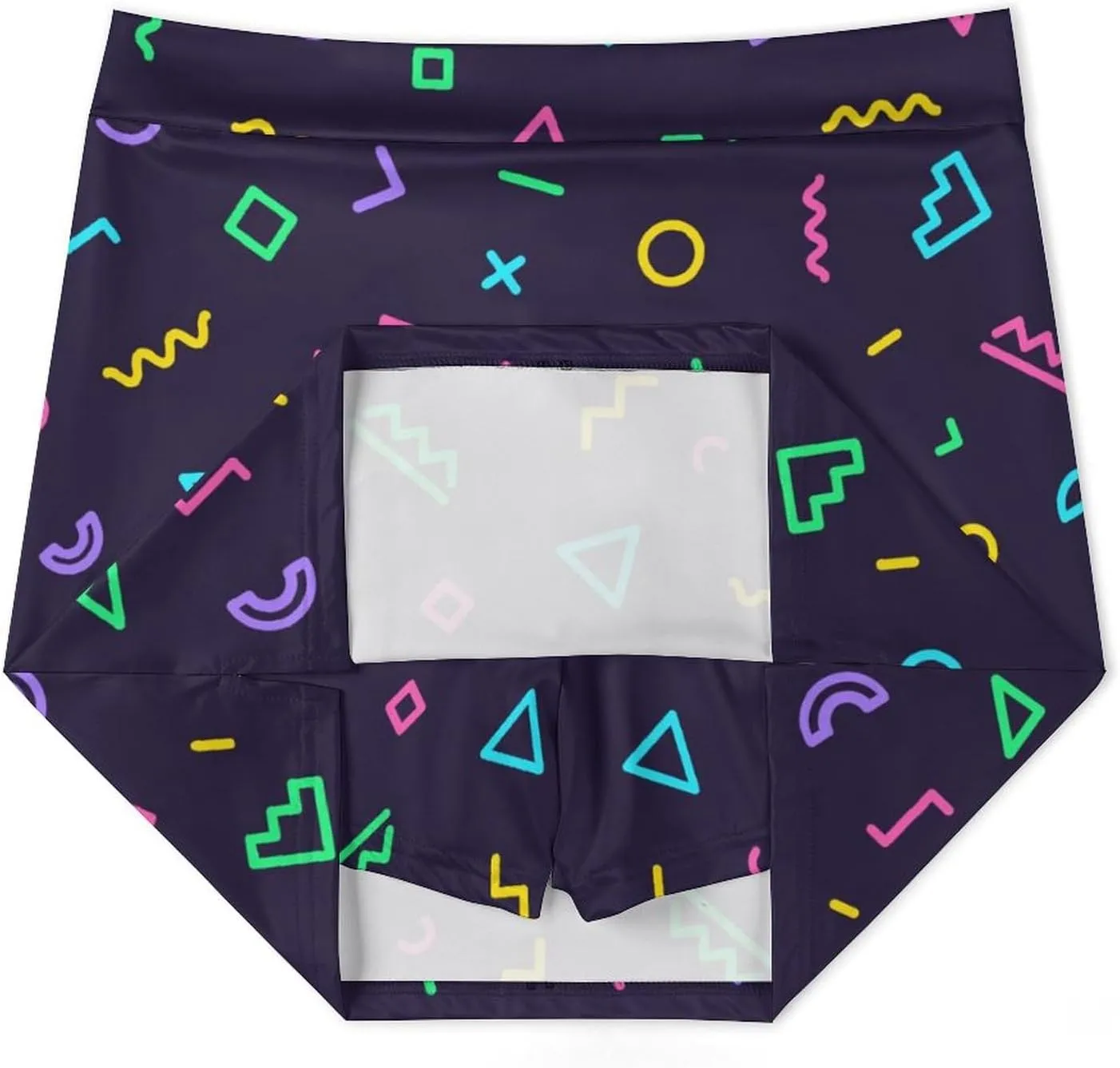 80s Memphis Women's Mini Tennis Skirt with Shorts Underneath Athletic Workout Cute Skorts