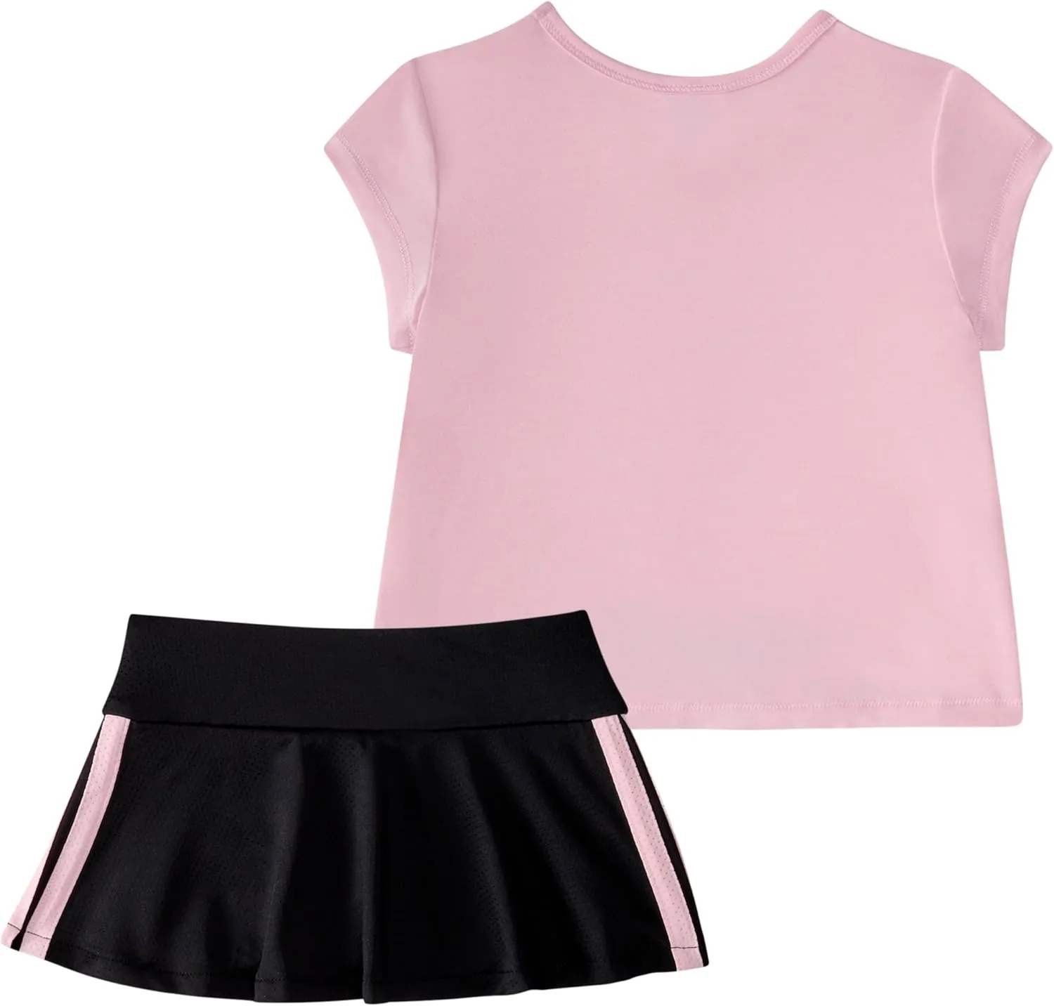 adidas baby-girls Short Sleeve Pleated Tee Shirt and Flounce Skort Set