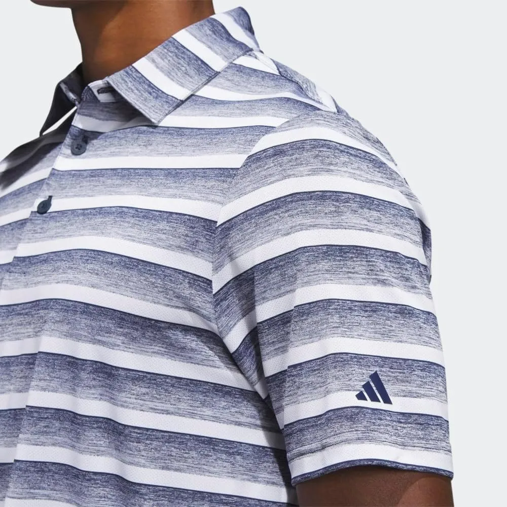 adidas Men's Two-Color Stripe Polo Shirt