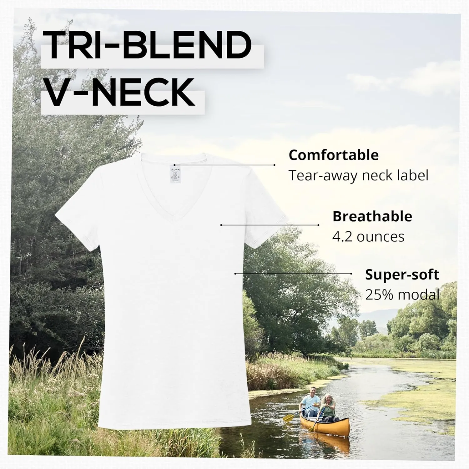 Allmade Women's Tri-Blend V-Neck T-Shirt