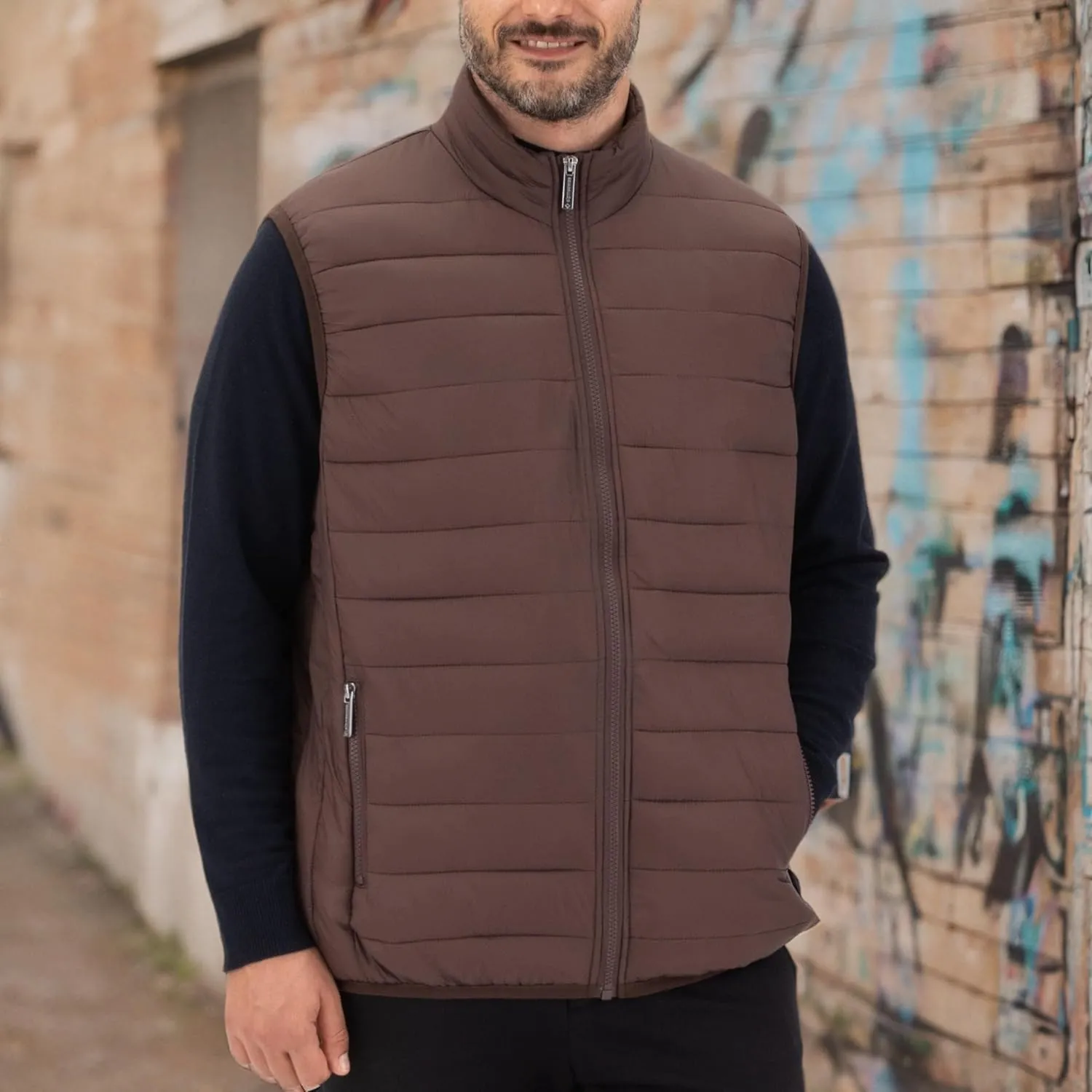 Alpine Swiss Clark Mens Lightweight Down Alternative Vest Jacket