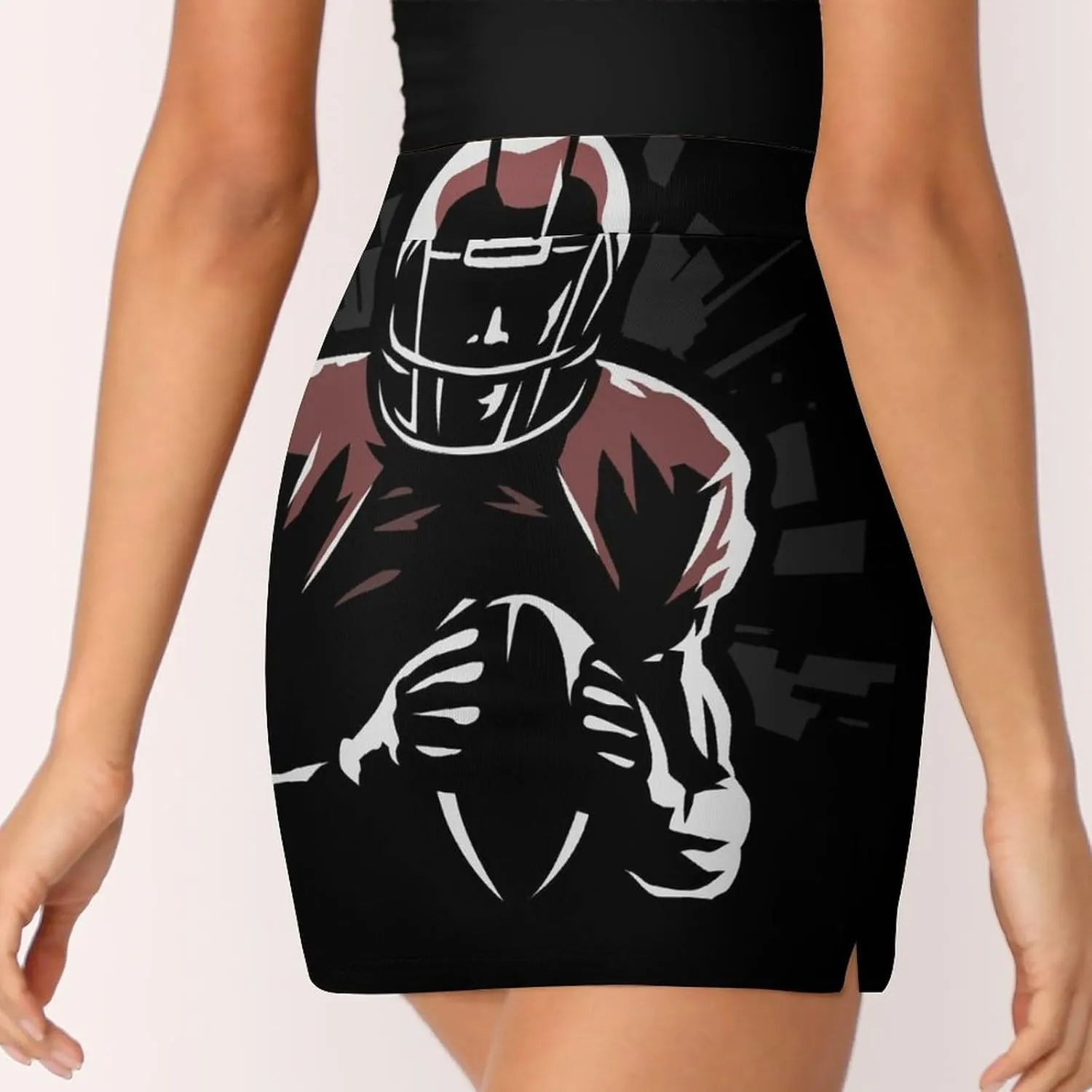 American Football Player Women's Mini Tennis Skirt with Shorts Underneath Athletic Workout Cute Skorts