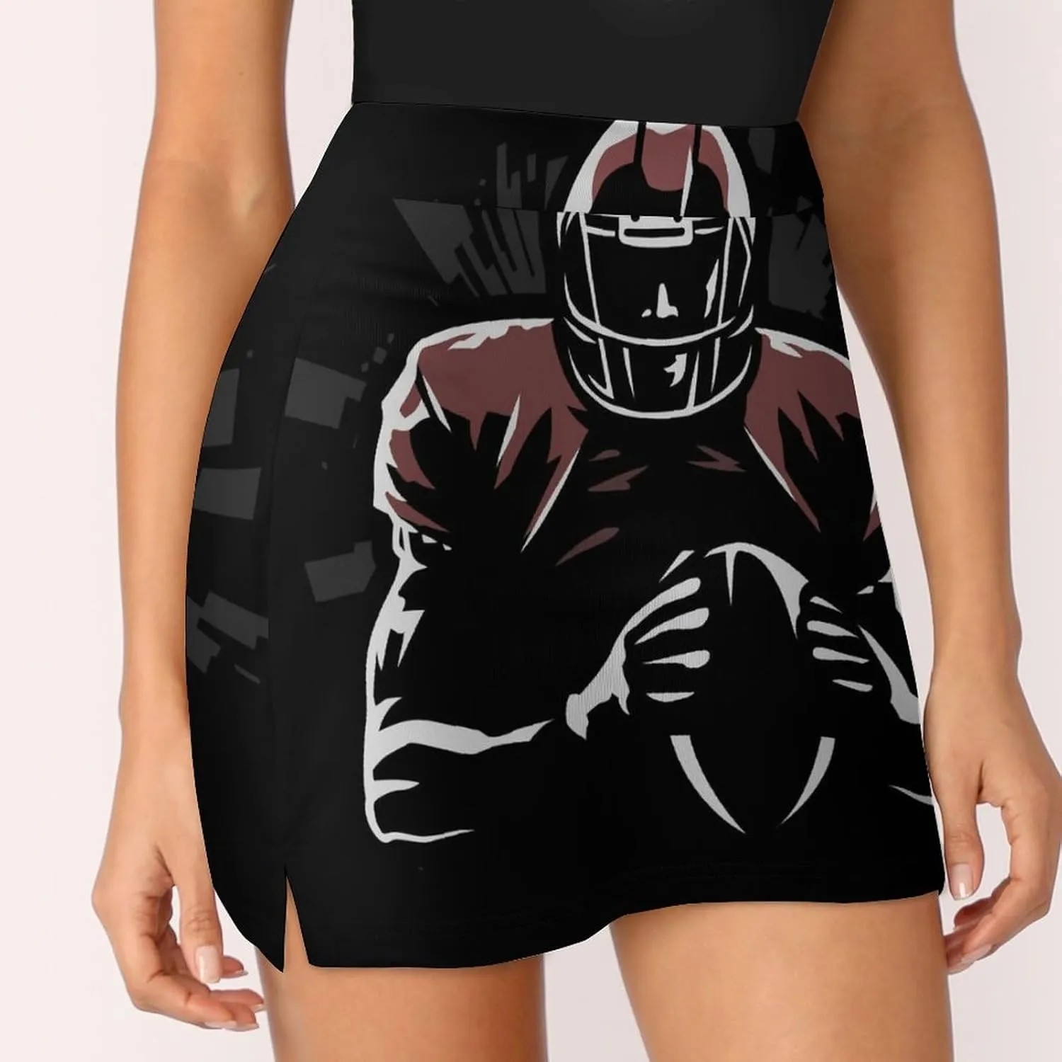 American Football Player Women's Mini Tennis Skirt with Shorts Underneath Athletic Workout Cute Skorts