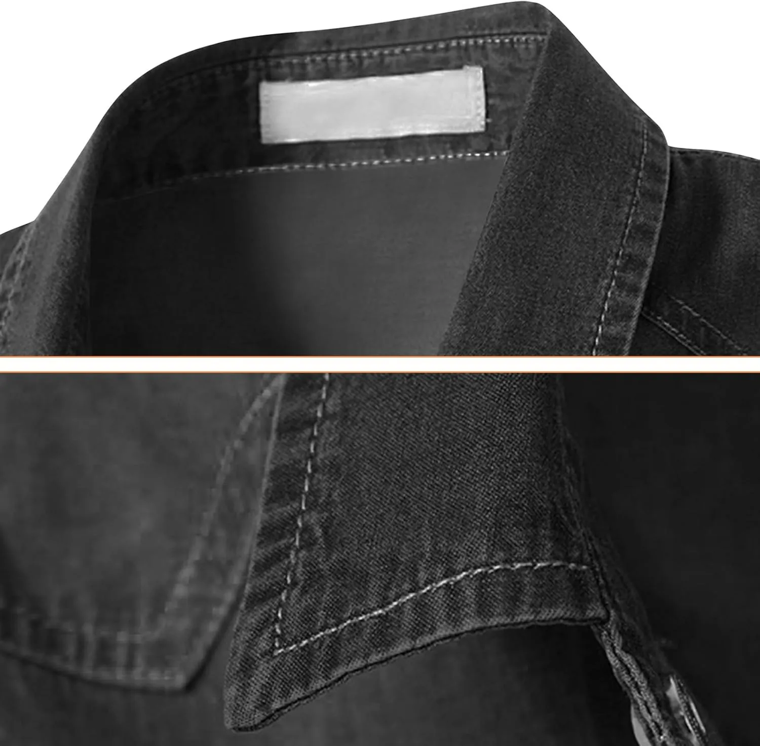 American Trends Women's Denim Shirt 3/4 Sleeve Tie Front Top Knot Chambray Cardigan Button Shirt Jean Crop Top Jacket