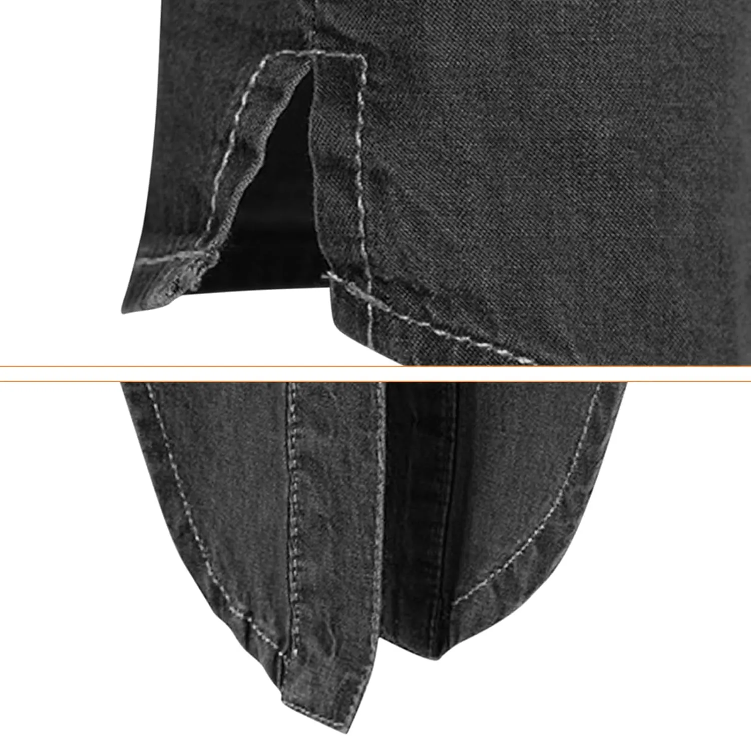 American Trends Women's Denim Shirt 3/4 Sleeve Tie Front Top Knot Chambray Cardigan Button Shirt Jean Crop Top Jacket