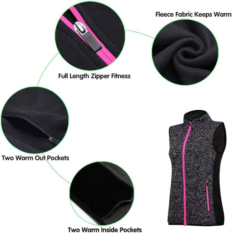 ANIVIVO Golf Vests for Women Thermal Sleeveless Vests Outerwear with Pockets& Women Fleece Vest Lightweight