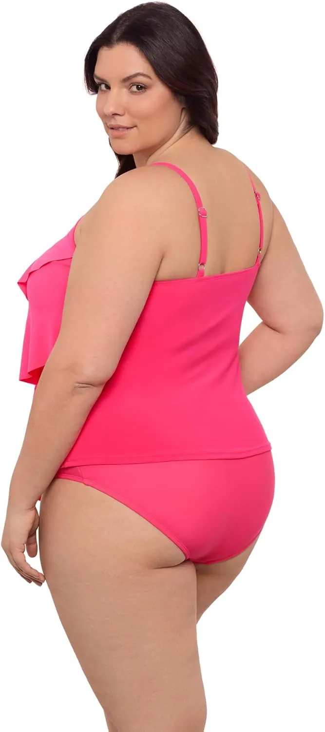 Aqua Green Women's Triple Tier Tankini Top