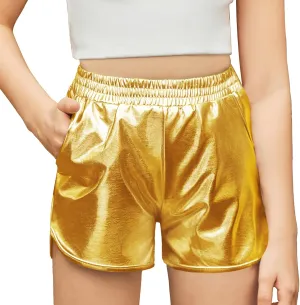 Arshiner Girls Metallic Shorts Summer Sparkly Shiny Hot Dance Athletic Pants Shorts
