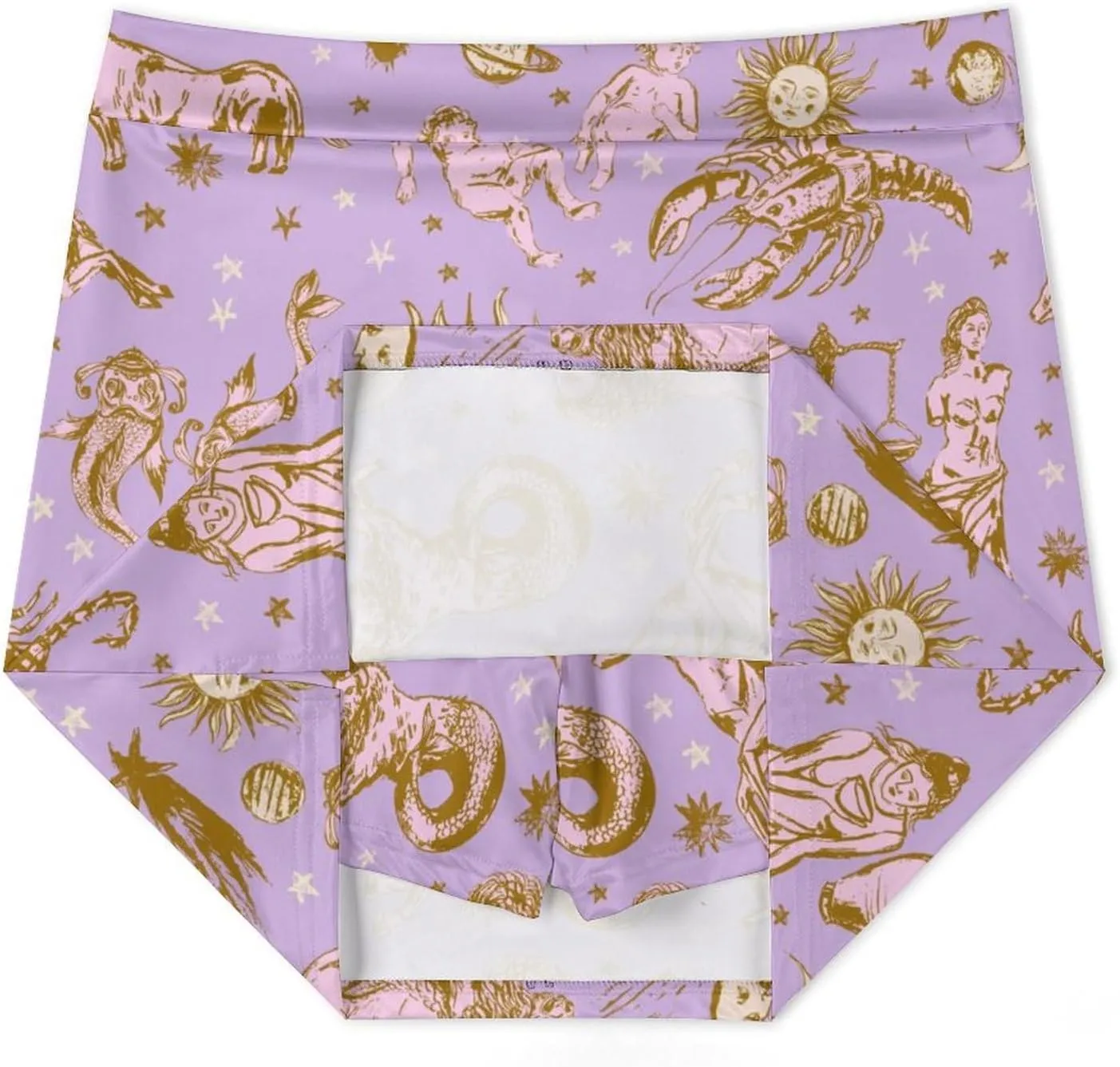 Astrological Zodiac Signs Women's Mini Tennis Skirt with Shorts Underneath Athletic Workout Cute Skorts