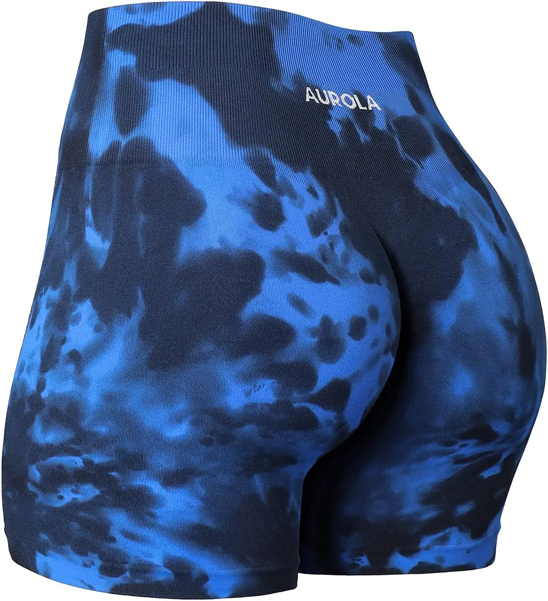 AUROLA Dream Tie Dye Workout Shorts for Women Seamless Scrunch Soft Active Shorts