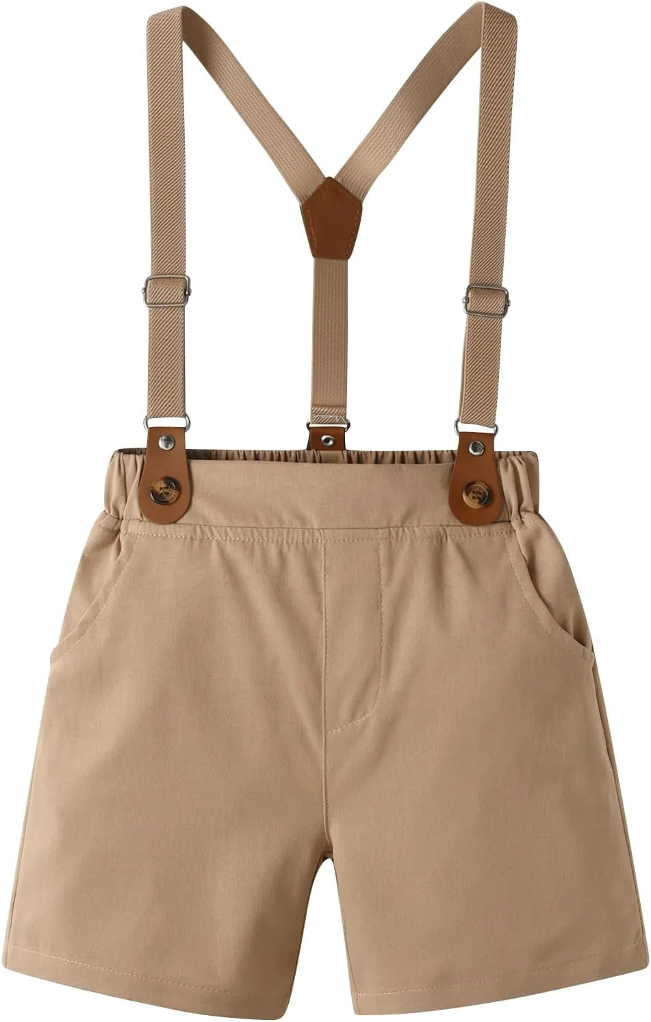 Baby Boys Shorts Sets, Infant Shirt Shorts  Tie Suspenders,Toddler Gentleman Outfits Suits