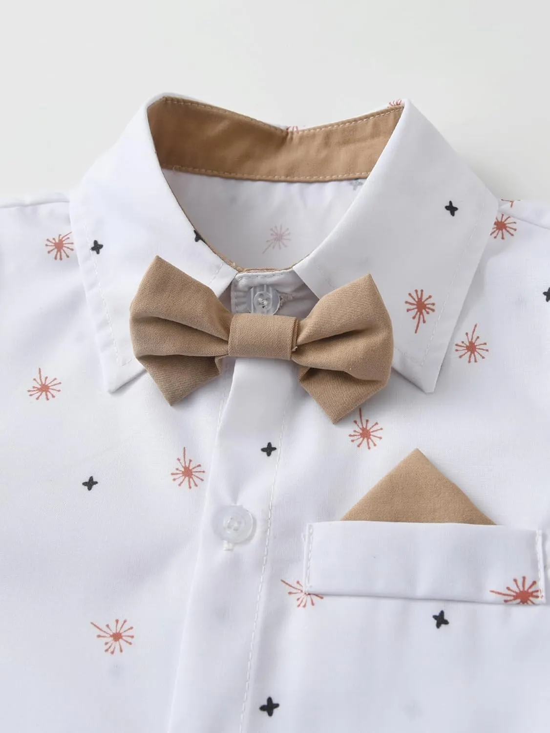 Baby Boys Shorts Sets, Infant Shirt Shorts  Tie Suspenders,Toddler Gentleman Outfits Suits