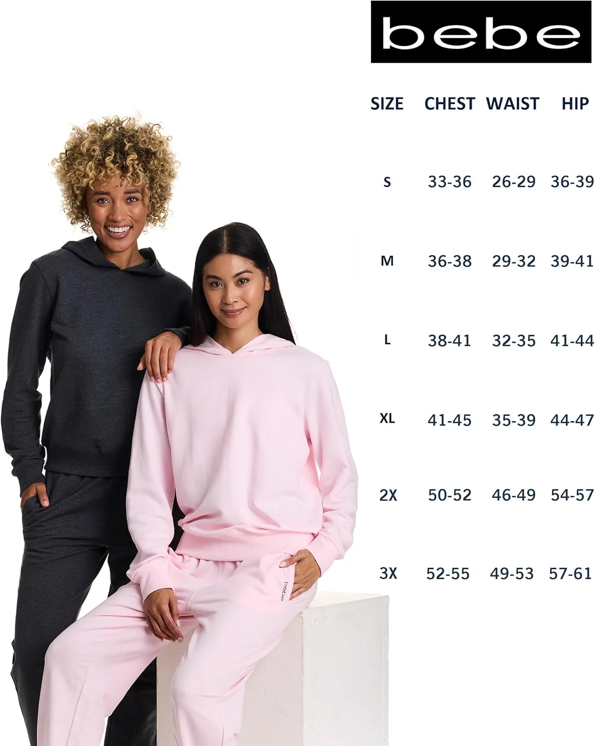 bebe Jogger or Wide Leg Sweatpants for Women, French Terry Baggy Sweatpants with Pockets, Womens Sweats