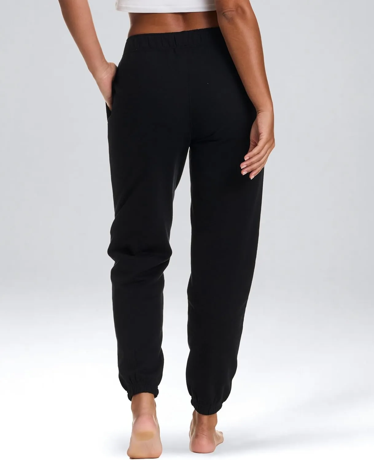 bebe Jogger or Wide Leg Sweatpants for Women, French Terry Baggy Sweatpants with Pockets, Womens Sweats
