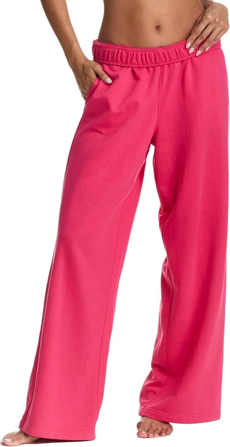 bebe Jogger or Wide Leg Sweatpants for Women, French Terry Baggy Sweatpants with Pockets, Womens Sweats