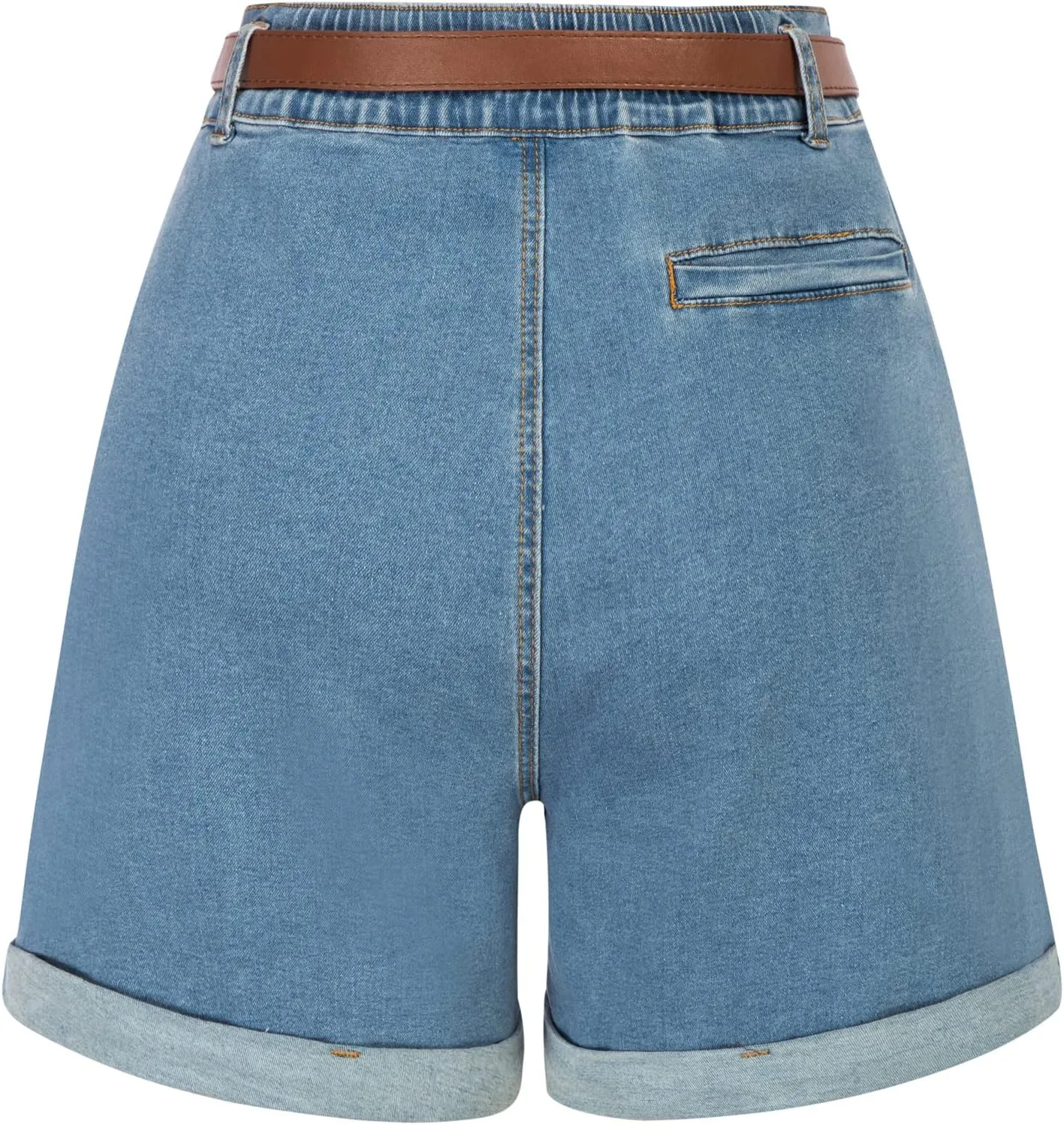 Belle Poque Women Demin Shorts High Waisted Wide Leg Jean Shorts with Pockets