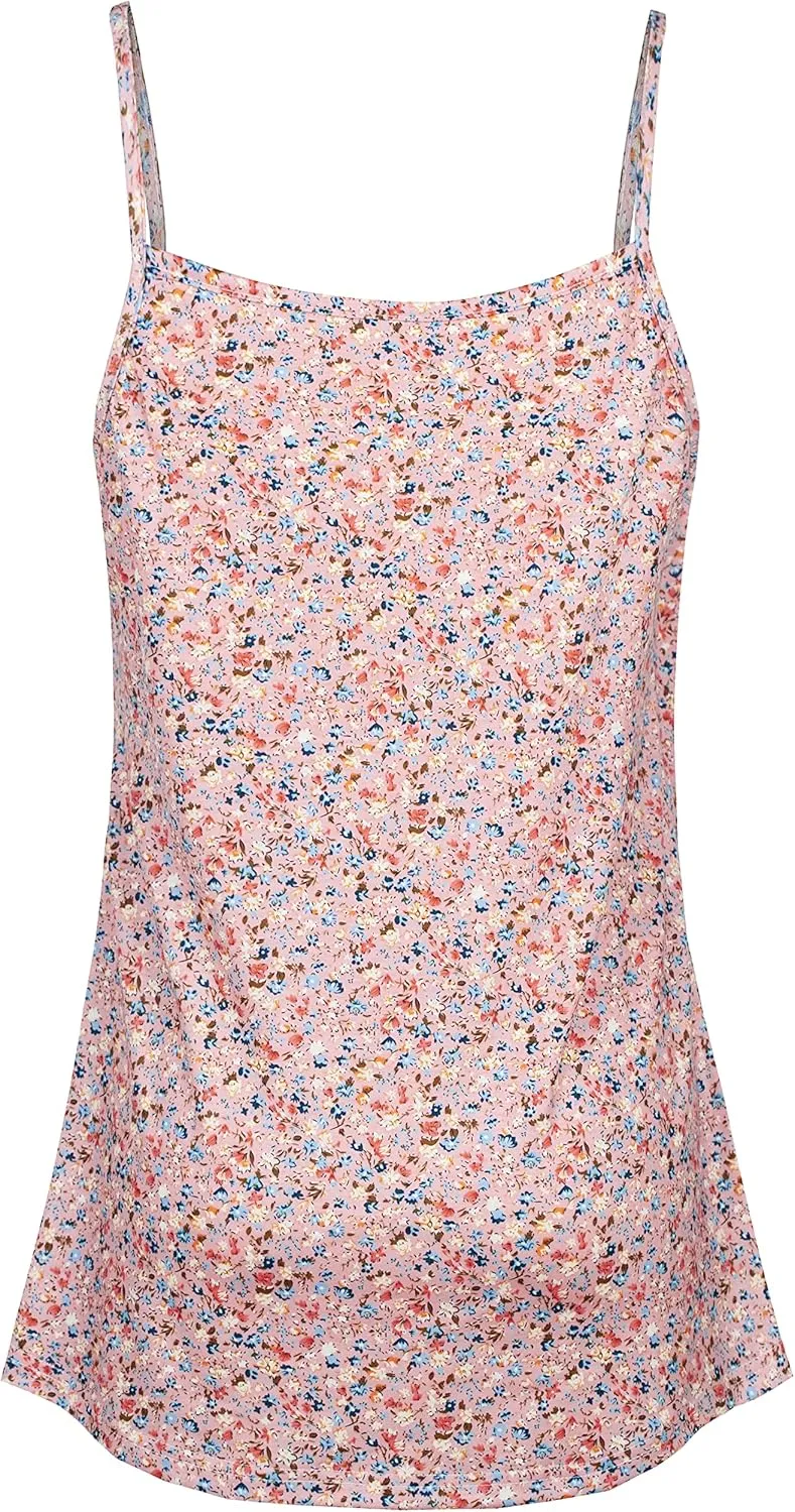 BEPEI Women Loose Casual Summer Pleated Flowy Sleeveless Camisole Tank Tops