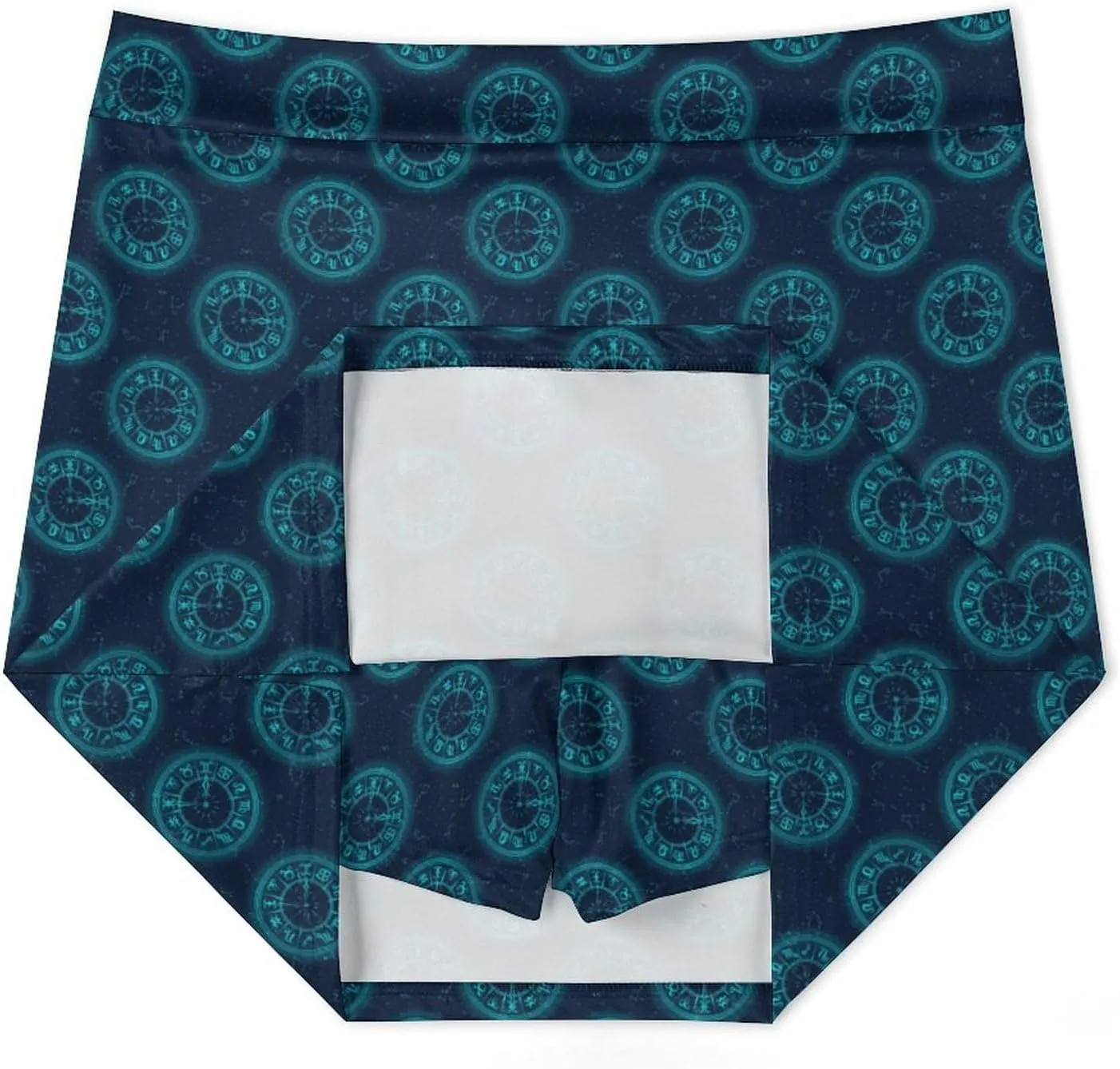 Black and Blue of Zodiac Signs Women's Mini Tennis Skirt with Shorts Underneath Athletic Workout Cute Skorts