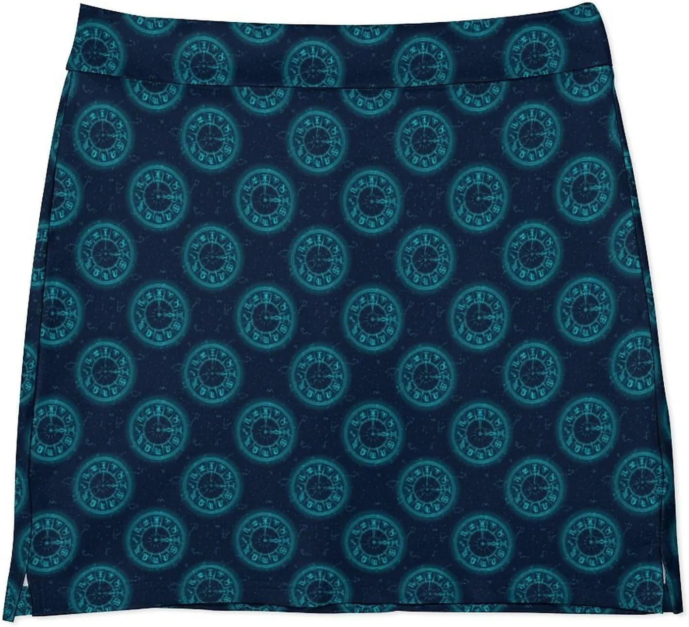 Black and Blue of Zodiac Signs Women's Mini Tennis Skirt with Shorts Underneath Athletic Workout Cute Skorts