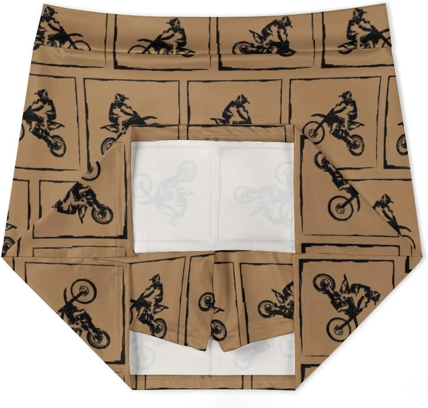 Black Motocross Sport Pattern Women's Mini Tennis Skirt with Shorts Underneath Athletic Workout Cute Skorts