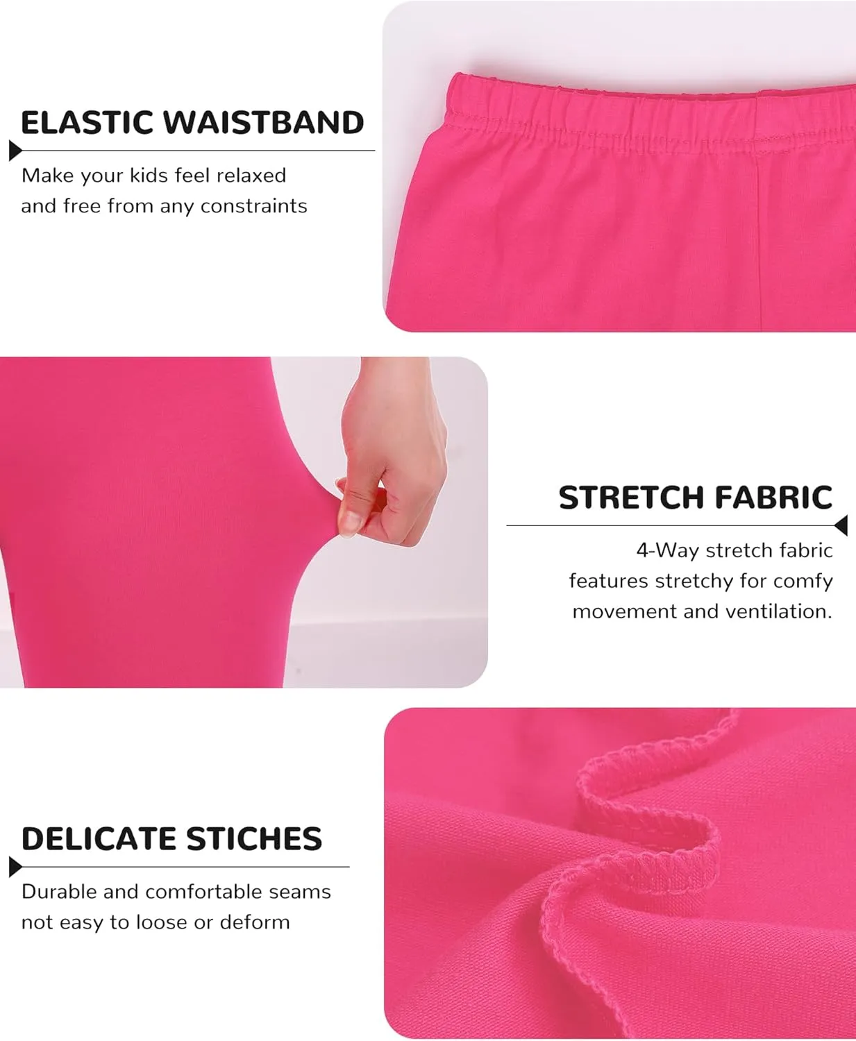BOOPH Girls Volleyball Bike Shorts Toddler Kids Athletic Cartwheel Dance Compression Shorts 3 Pack