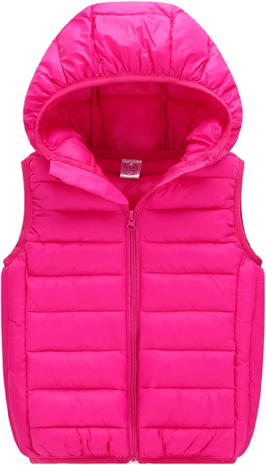 Boys Girls' Light Weight Hooded Down Vest,Kids Puffer Sleeveless Jacket Zipper Pocket