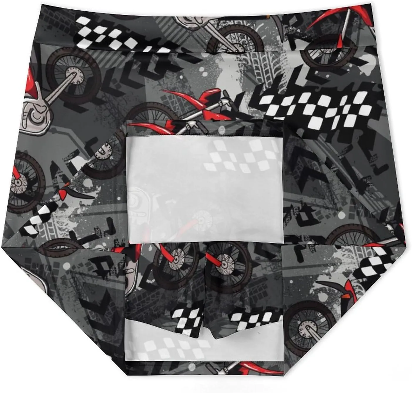Bright Motorcycles Pattern Women's Mini Tennis Skirt with Shorts Underneath Athletic Workout Cute Skorts