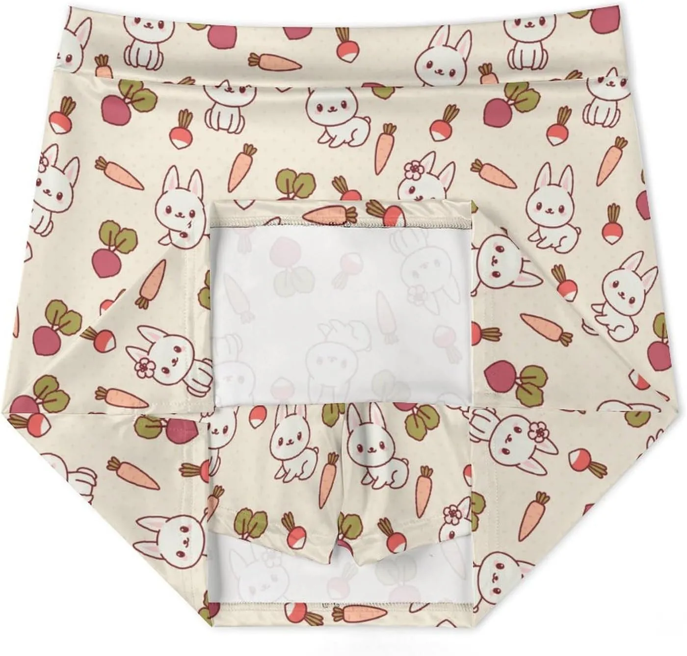 Bunny Rabbit with Vegetables Women's Mini Tennis Skirt with Shorts Underneath Athletic Workout Cute Skorts