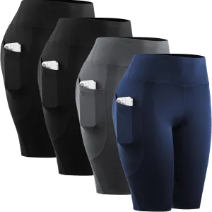 CADMUS 4 or 1 Pack Women's Bike Shorts Leggings Spandex Athletic Shorts