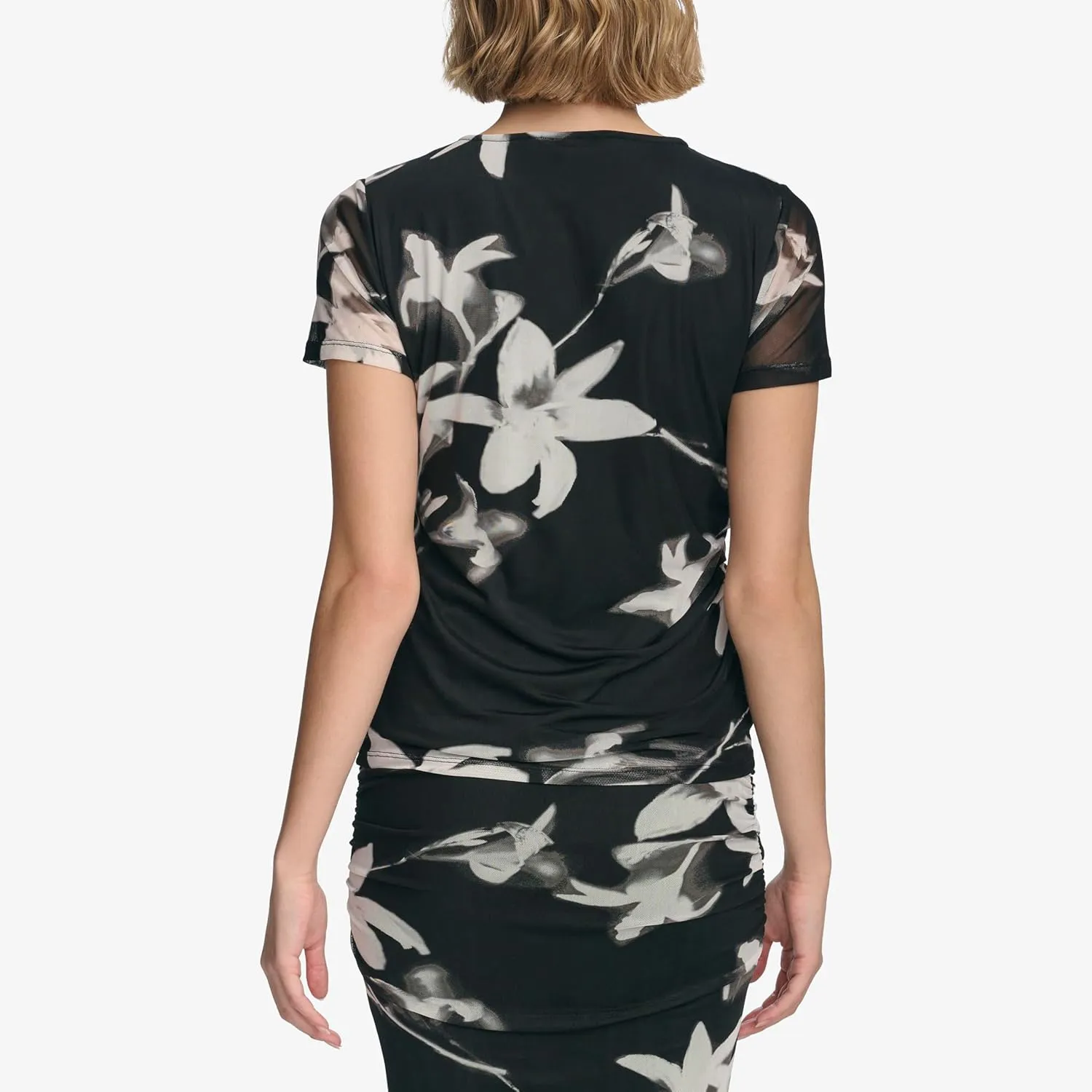 Calvin Klein Women's Printed Short Sleeve Top