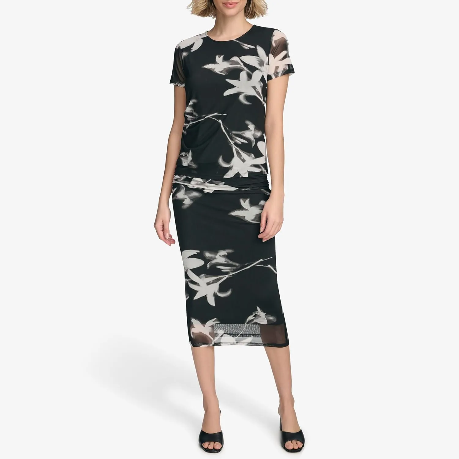 Calvin Klein Women's Printed Short Sleeve Top