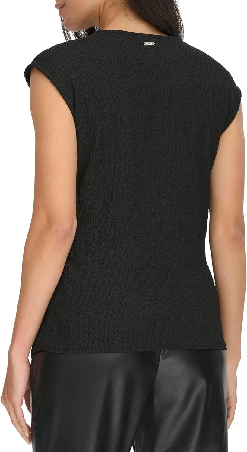 Calvin Klein Women's Textured Short Sleeve Top