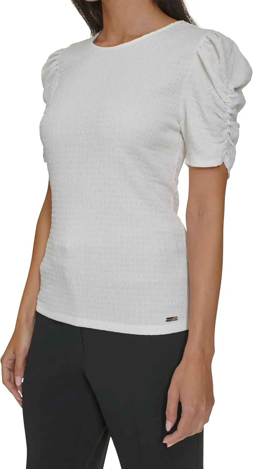 Calvin Klein Women's Textured Short Sleeve Top
