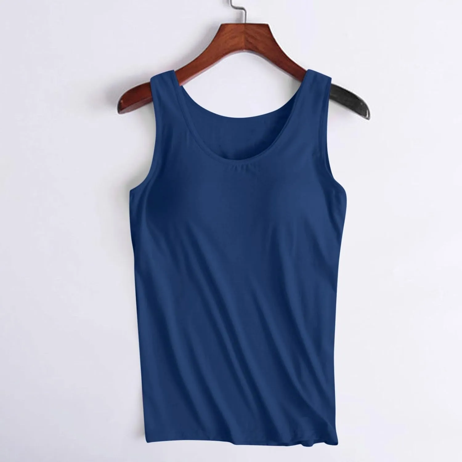 Camisole Tops for Women Built in Bra Plus Size Tank Tops Padded Sleeveless Top Summer 2025 Vacation Tank Top