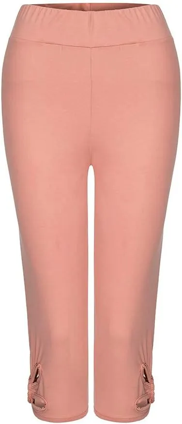 Capri Leggings for Women Summer Tummy Control High Waist Hollow Out Capris Leggings Stretchy Workout Yoga Pants